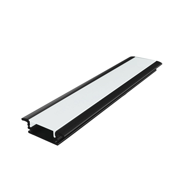 Perfil Embutir Para Fita De Led 200cm Preto Simple Way