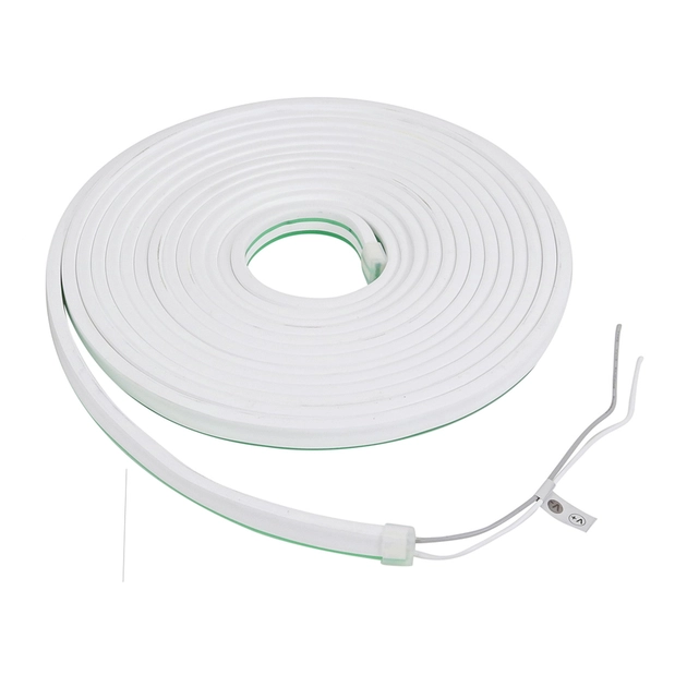Fita De Led Neon Verde 7w Por Metro 12v 5m Irc80 Ip65