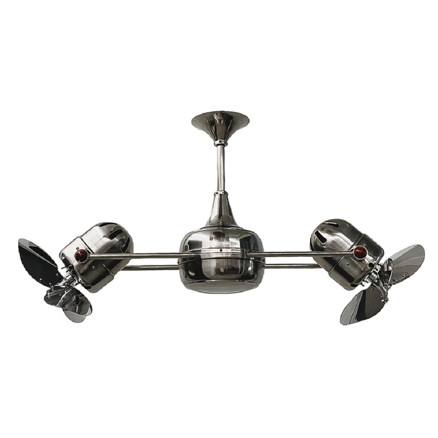 Ventilador De Teto Aco Inox Prata 127v Duplo Dinamico
