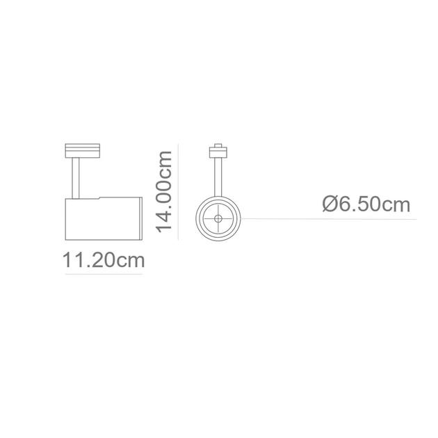 Spot Led Para Trilho Aluminio Preto 7w 700lm 3000k Trace