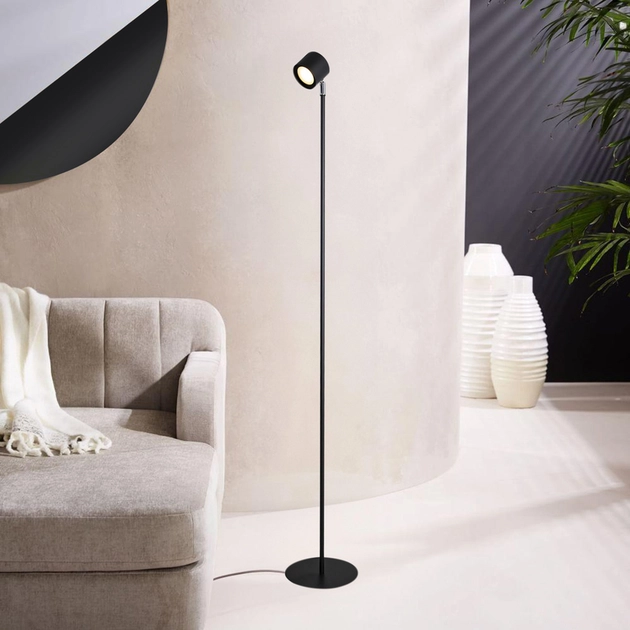 Luminaria De Piso Led Aluminio Preto 5w 3000k Aurora