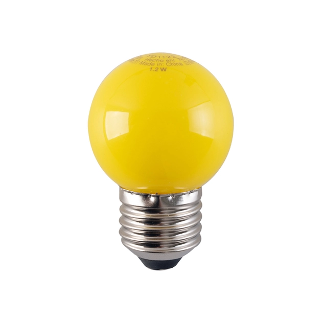 Lampada Led Bolinha Amarela E27 1,2w 220 70lm