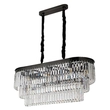 Pendente Cristal Metal Preto Cromado Palace
