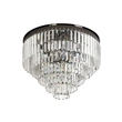 Plafon De Sobrepor Cristal K9 Metal Preto Palace