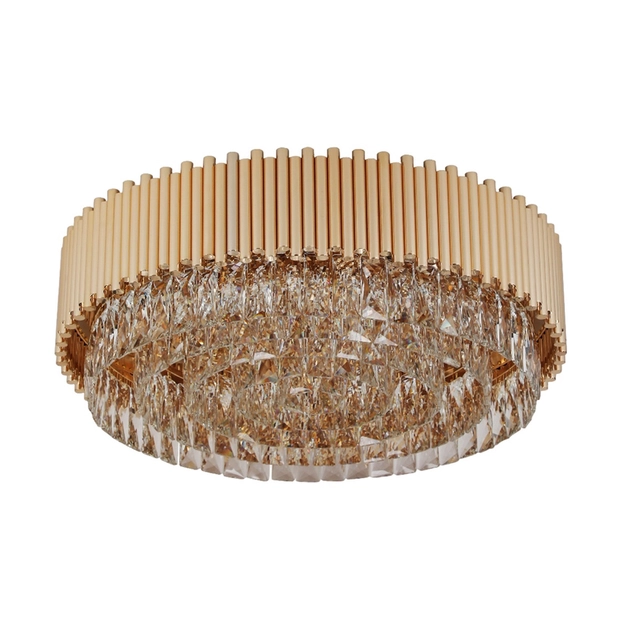 Plafon De Sobrepor Cristal Metal Ouro Frances Notre-Dame