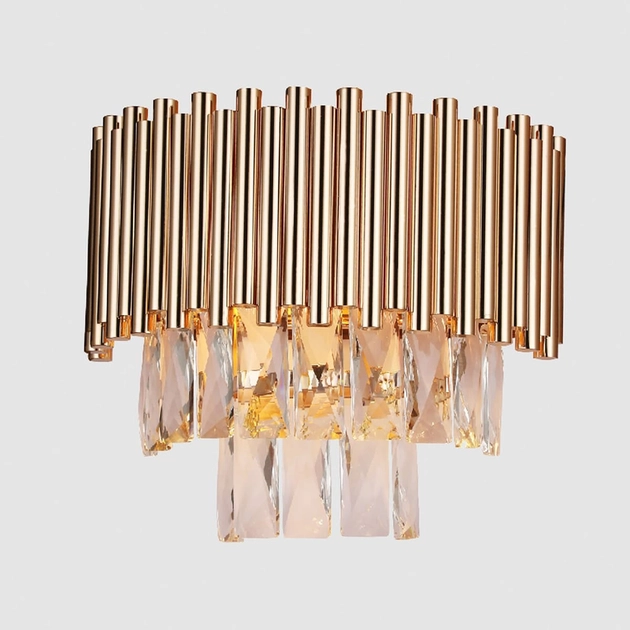 Arandela Cristal Metal Ouro Frances Notre-Dame