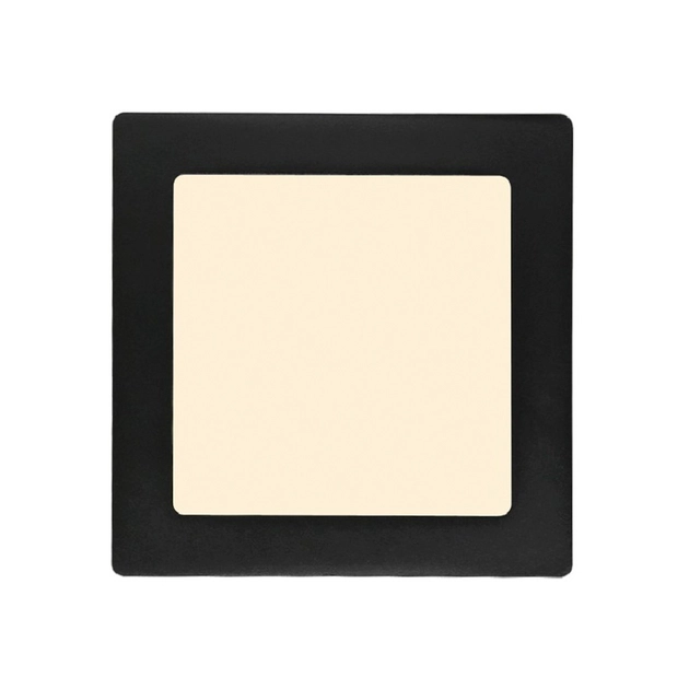Plafon Led De Embutir Quadrado Preto 12w 3000k Moldura