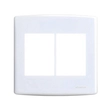 Placa Com Suporte 4x4 Para 6 Módulos Branco Siena