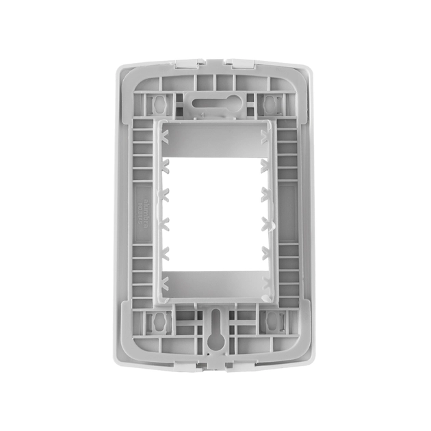 Placa 4x2 Com Suporte 2 Modulos Branco Siena