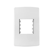 Placa 4x2 Com Suporte 2 Módulos Branco Siena