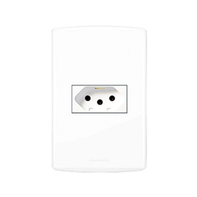 Conjunto Tomada 10a 4x2 Plastico Branco Bianco Pro