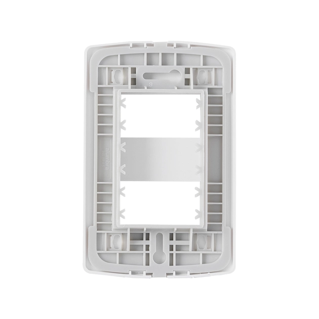 Placa 2 Modulo Com Suporte 4x2 Plastico Branco Bianco