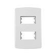 Placa 2 Módulo Com Suporte 4x2 Plástico Branco Bianco