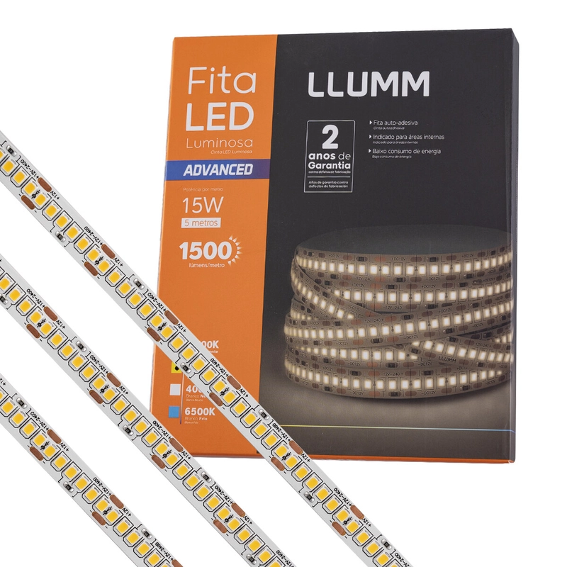 Fita Led 15w Por Metro 12v 3000k 5m Advanced - Yamamura