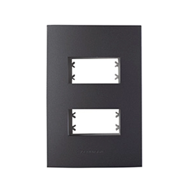 Placa 4x2 Suporte 2 Modulos Grafite Inova Pro Class