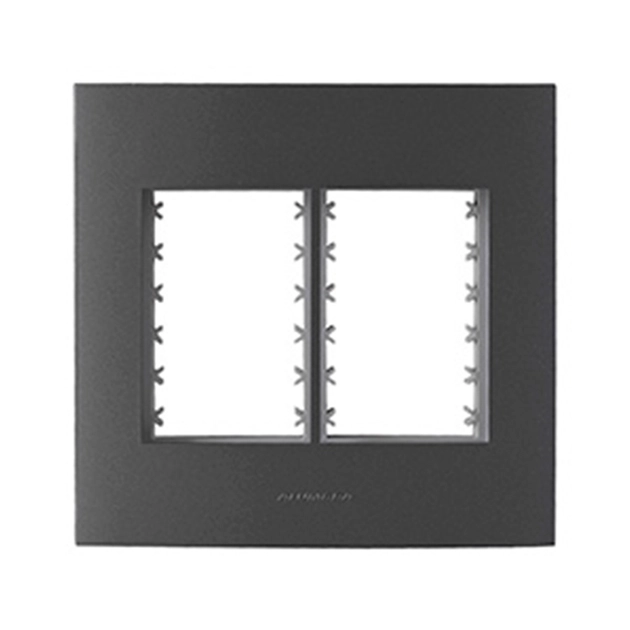 Placa Suporte 4x4 6 Modulos Grafite Inova Pro Class
