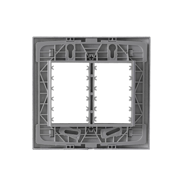 Placa Suporte 4x4 6 Modulos Grafite Inova Pro Class