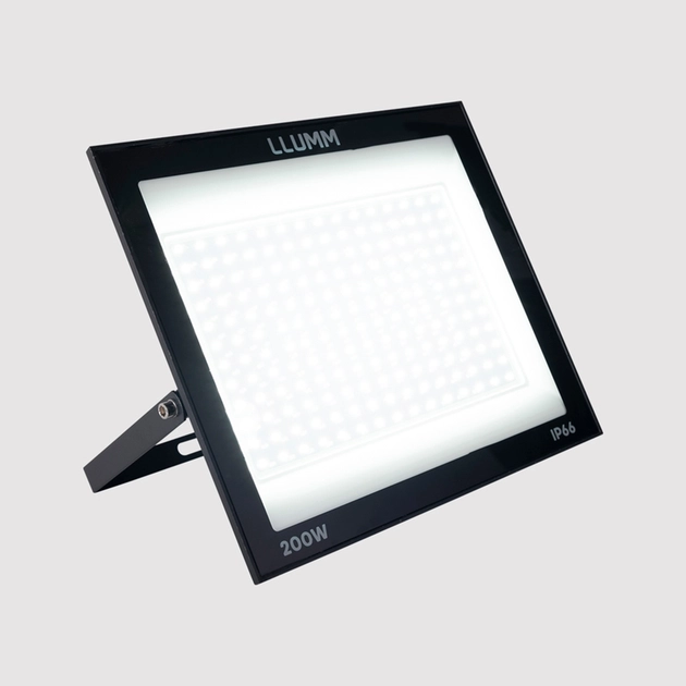 Projetor Led Aluminio Preto 200w 100 6500k Ip66 Deep Fit