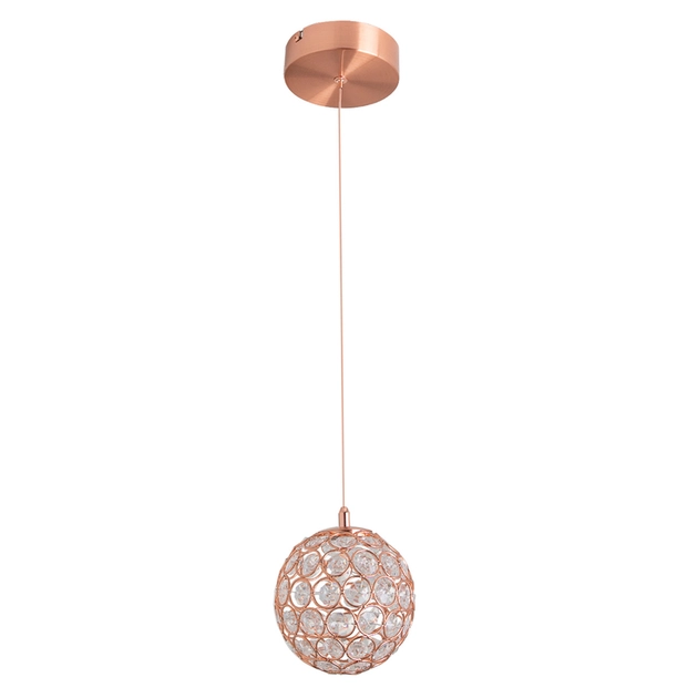 Pendente Led Cristal Metal Cobre 5w 3000k Mars