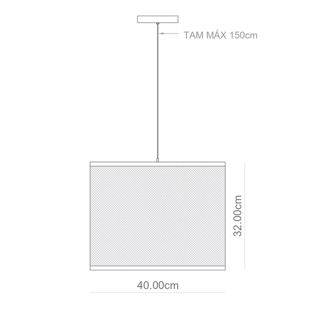 Pendente Madeira Castanho Com Palha Sintetica 40cm Apollo