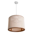 Pendente Madeira Castanho Com Palha Sintética Ø40cm Apollo