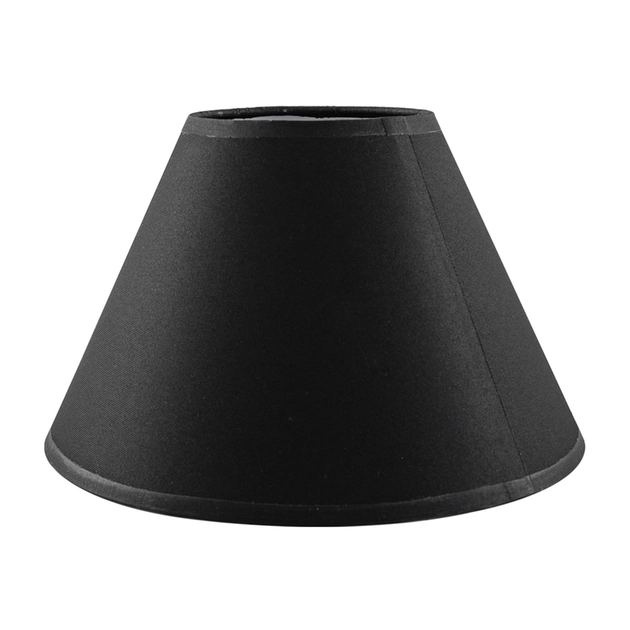 Cupula Para Abajur Tecido Preto Boca Larga 25cm