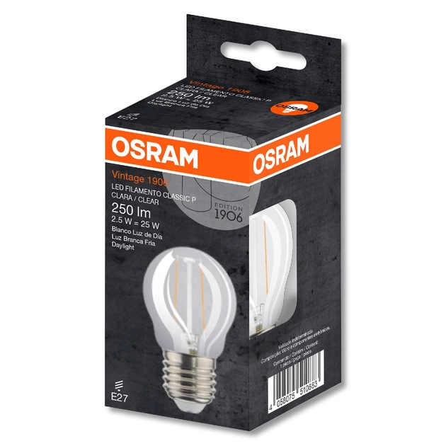 Lampada Bolinha Led 2,5w 250lm 6500k Vidro