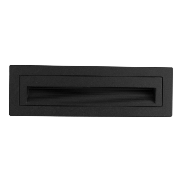 Balizador Led Embutir 160lm 6w 3000k Aluminio Preto Bali