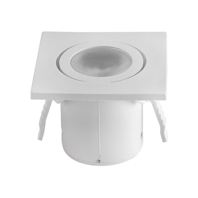 Plafon Led De Embutir Aluminio Branco 1w 60 3000k Woody