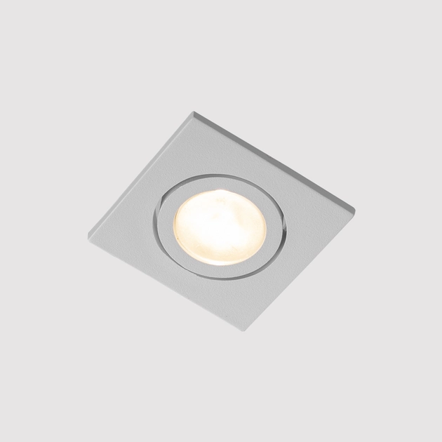 Plafon Led De Embutir Aluminio Branco 1w 60 3000k Woody