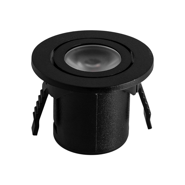 Plafon Led De Embutir Redondo Preto 1w 30 3000k Woody