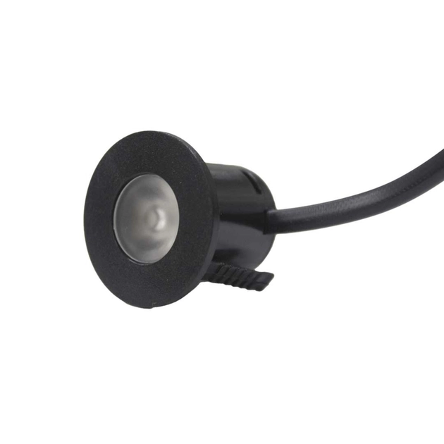 Plafon Led De Embutir Aluminio Preto 1w 30 3000k Woody