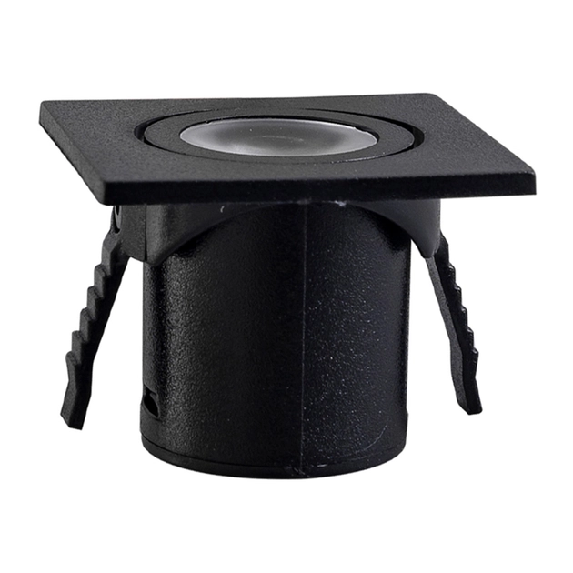 Plafon Led De Embutir Quadrado Preto 1w 60 3000k Woody