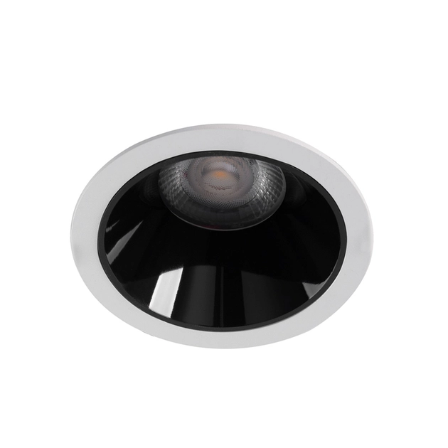 Plafon Led De Embutir Preto Branco 18w 24 2700k Mira