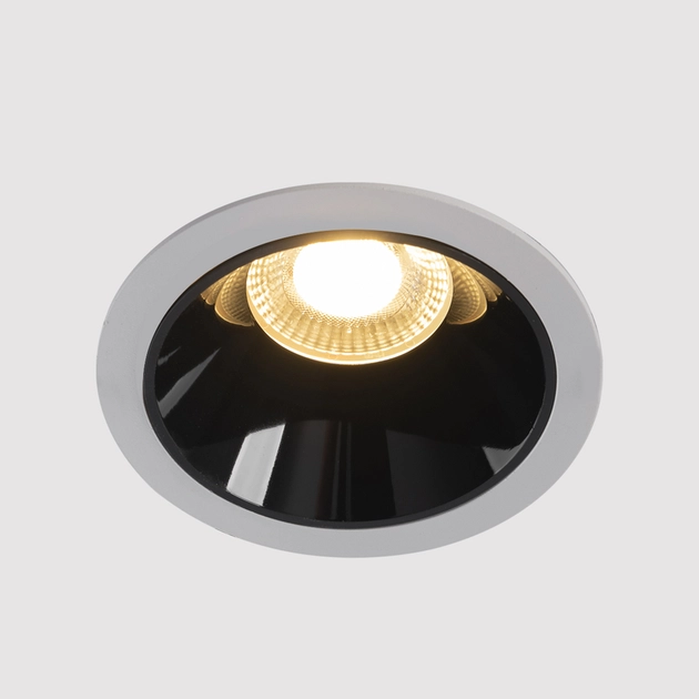 Plafon Led De Embutir Preto Branco 18w 24 2700k Mira