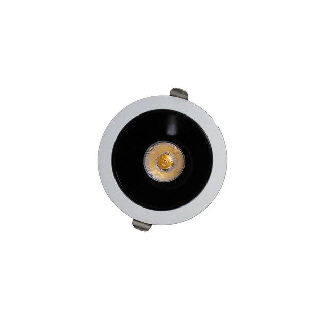 Plafon Led De Embutir Redondo Preto Branco 18w 4000k Mira