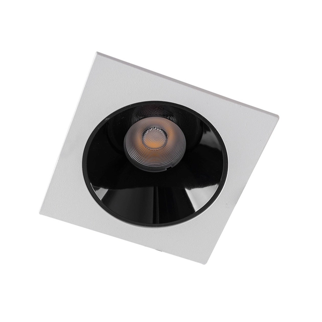 Plafon Led De Embutir Preto Branco 7w 24 2700k Mira