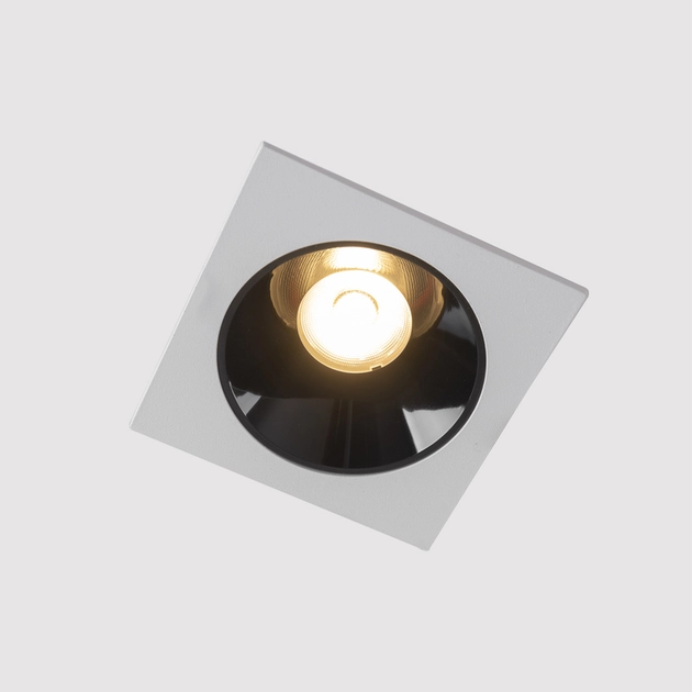 Plafon Led De Embutir Preto Branco 7w 24 2700k Mira