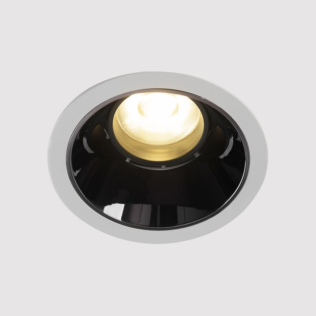 Plafon Led De Embutir Branco E Preto 18w 24 2700k Angel Eye