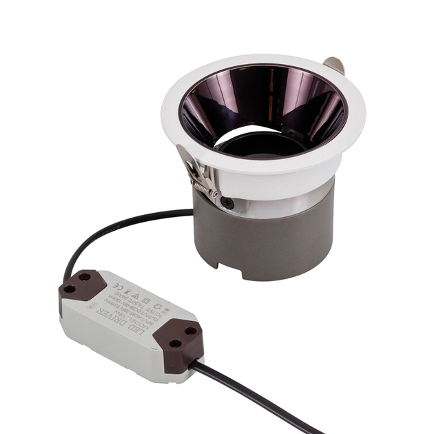Plafon De Embutir Led 18w 1800lm 4000k Aluminio Branco Angel Eye