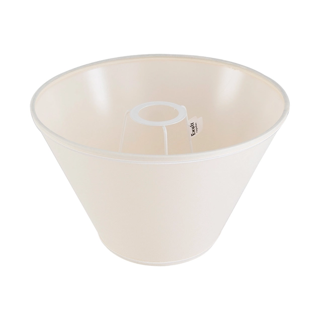 Cupula Para Abajur Tecido Bege Boca Larga 25cm