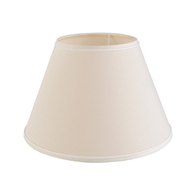 Cupula Para Abajur Tecido Bege Boca Larga 25cm