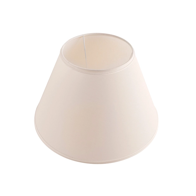 Cupula Para Abajur Tecido Bege Boca Larga 34cm