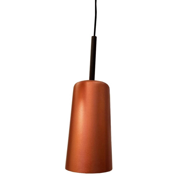 Pendente Aluminio Cobre E Preto 13,6cm Bilboque