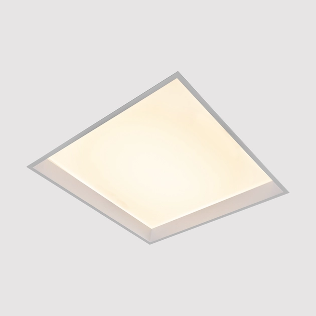 Plafon Led De Embutir Aluminio Branco 25,2w 3000k Imo