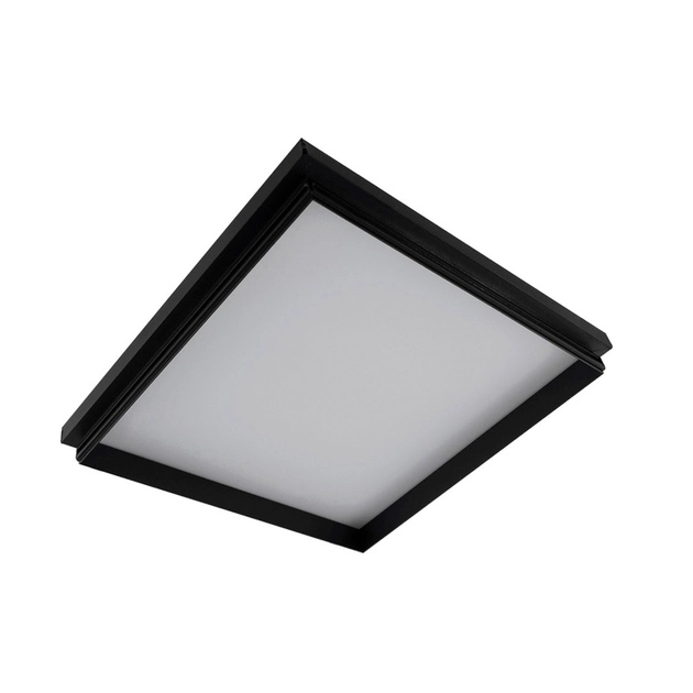 Plafon Led De Embutir Retangular Preto 25,2w 3000k Imo
