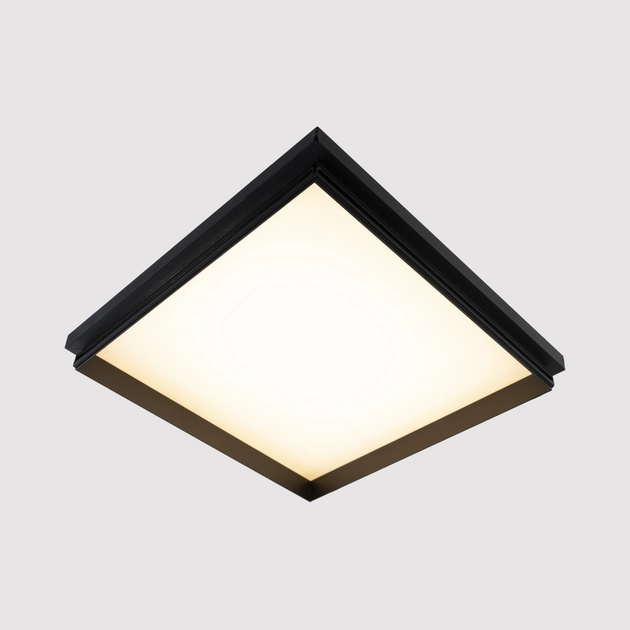 Plafon Led De Embutir Retangular Preto 25,2w 3000k Imo