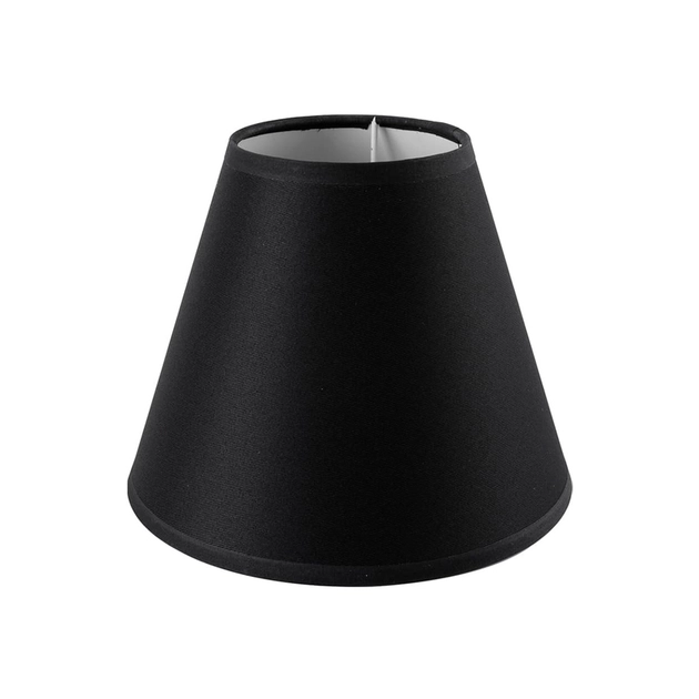 Cupula Para Abajur Tecido Preto Boca Larga 20cm