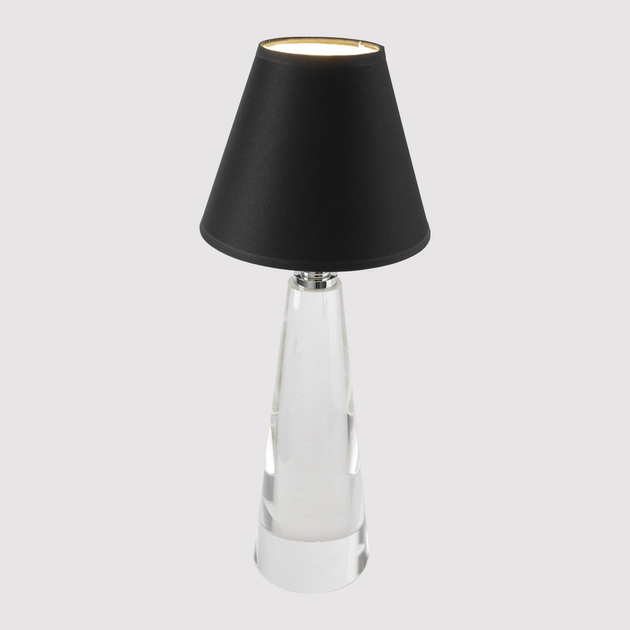 Cupula Para Abajur Tecido Preto Boca Larga 20cm