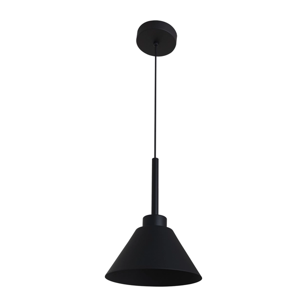 Pendente Led Aluminio Preto 7w 2700k 20cm Plie